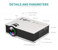 Unic UC68 S WiFi Projector- Portable LED 1800 Lumens Home Cinema Projector – White