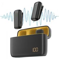 K6 iPhone Double Wireless Mic with Noise Reduction and Charging Case