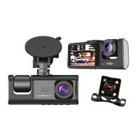 Y16 3 CHANNEL DASH CAM HD 1080P (170° ULTRA-WIDE-ANGLE A+ LENS) FRONT REAR VIDEO
