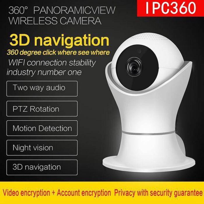 IP wirless 3D navigation IPC360 panoramic camera 1080P