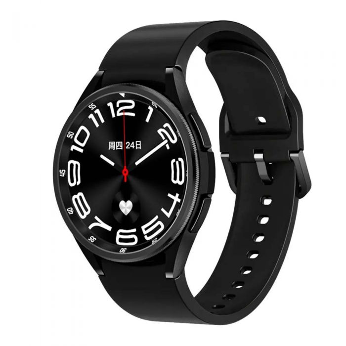 JS WATCH 6 MAX CLASSIC 1.43 INCH AMOLED DISPLAY SPORT SMART WATCH NFC IP67 WITH AIFIT MAX APP BLACK